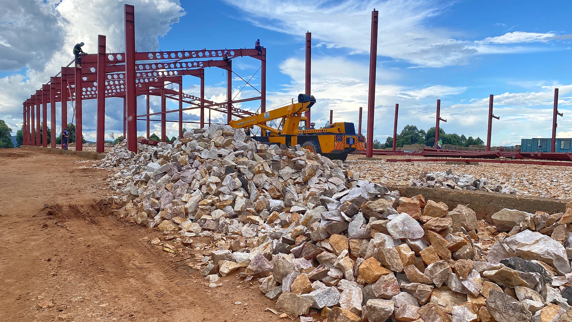 Steel structure under construction