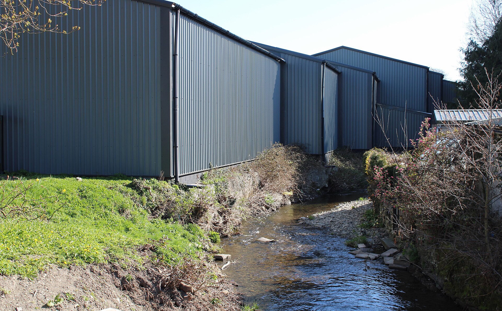 Steel portal-frame warehouse