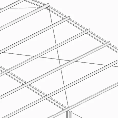 Detail A, After: X on the roof
