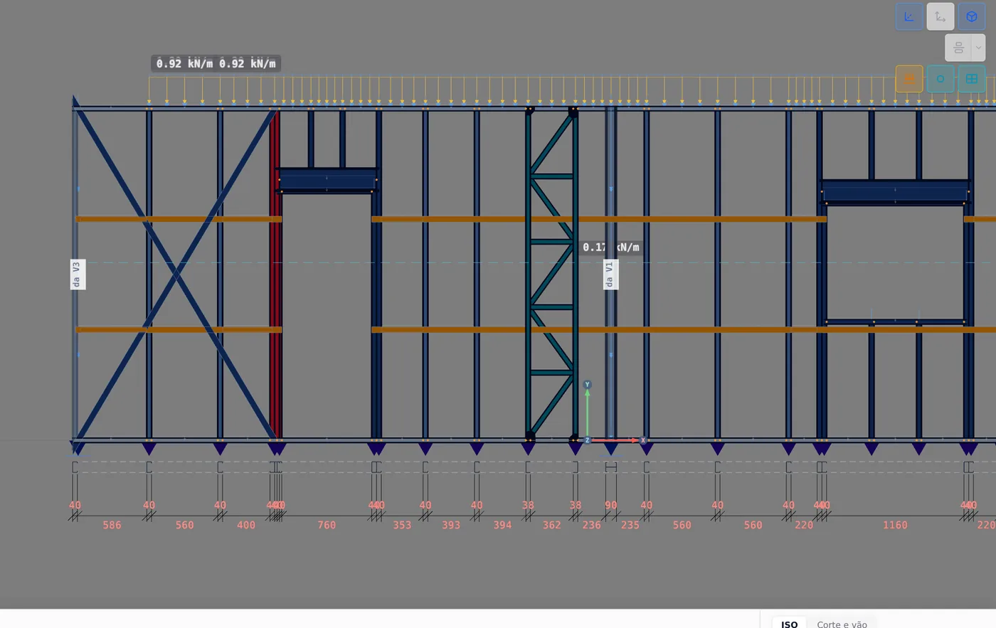 The two lines on the front wall, at 0.93 m and 1.87 m from the base.