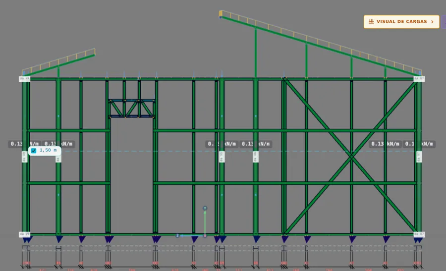 Wall 2 calculated after the fix, all green