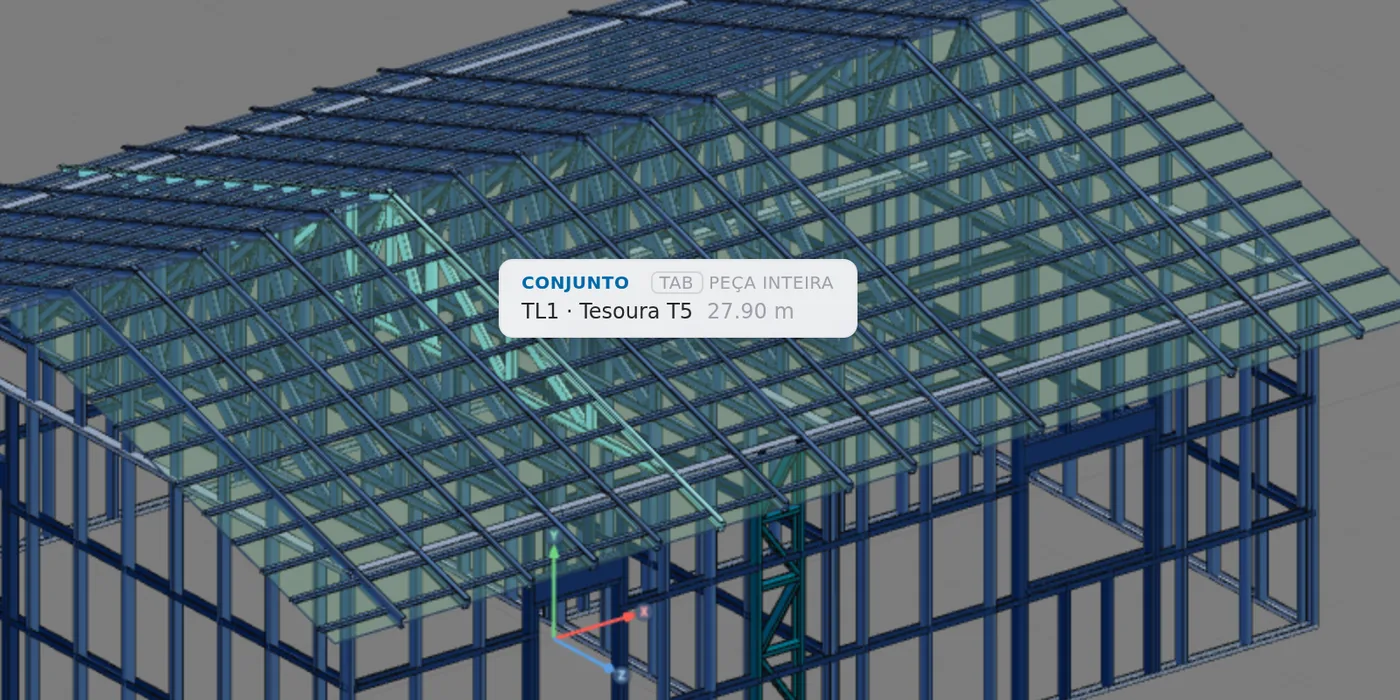 Assembly: "TL1 · Truss T5" and the length of its bars.
