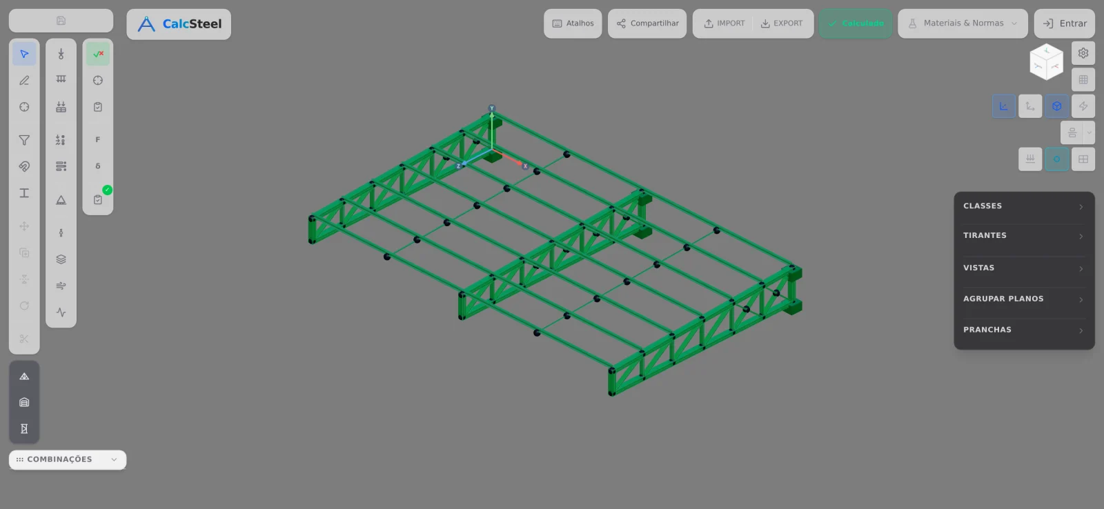 Structural behavior of a canopy: fixed end and free cantilever end
